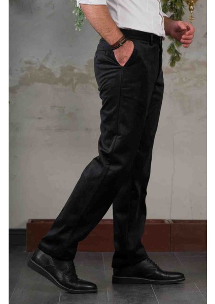 Erkek Klasik Kesim Siyah Kadife Pantolon fiyatları
