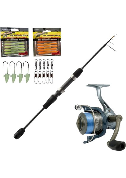 Yek Outdoor Okuma Lrf Olta Silikonlu Set Okuma LRF-TELE-706UL 210CM 1-8 gr Lrf Kamışı&lineaeffe Blızzard Fd 3+1bb 20 Olta Makinesi