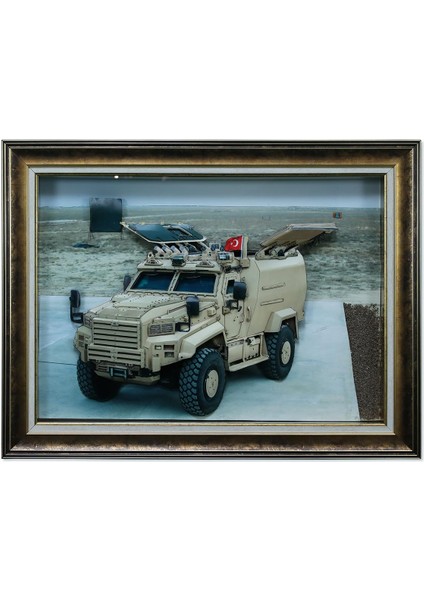 El Işçiliği Kağıt Rölyef Tablo Ejder 82X62 cm - 6003