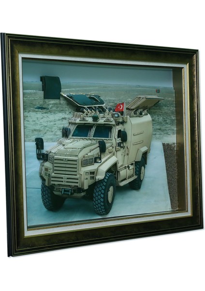 El Işçiliği Kağıt Rölyef Tablo Ejder 82X62 cm - 6003