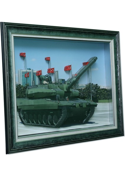 El Işçiliği Kağıt Rölyef Tablo Altay Tank 82X62 cm - 6004