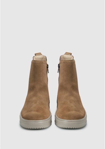 Bej Deri Kadın Outdoor Bot modelleri