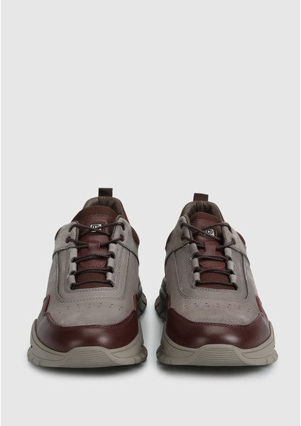 Gri Deri Erkek Sneaker modelleri
