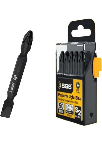 3864 Çift Taraflı Bits Uç 65MM Pz2 / Sl6 10’lu Paket