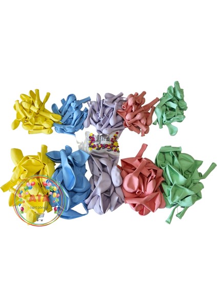 ^^ Doğum Günü Konsepti Makaron Set * Sarı * Pembe * Lila * Yeşil * Mavi * 60 Lı Balon Zinciri Parti Seti