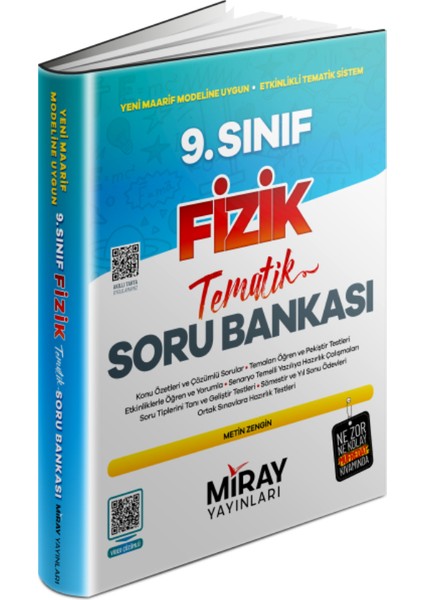 2025 Miray 9. Sınıf Fizik Tematik Konu Özetli Soru Bankası Yeni Sistem - Metin Zengin