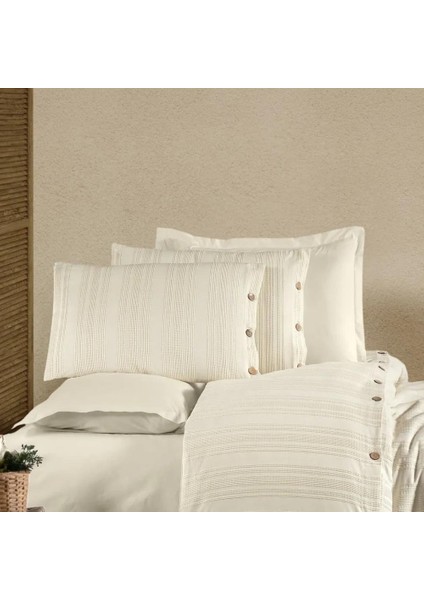 Casa Likya Çift Kişilik 6 Parça Nevresim Takımı Krem Renk fiyatları