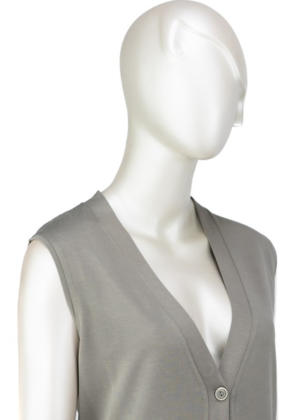 Kadın Glorya Penye Kumaş Anne Yelek Düz Renk Uzun Kollu Cepli Likrasız Rahat Kesim Tam Kalıp fırsatları