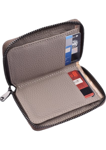 BYD-661021 Deri Fermuarlı Cüzdan/vizon modelleri