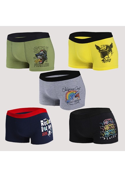 5'li Erkek Çocuk Boxer %90PAMUK %10ELASTAN