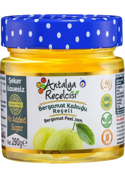 Bergamot Kabuğu Reçeli 290G Rafine Şeker Ilavesiz