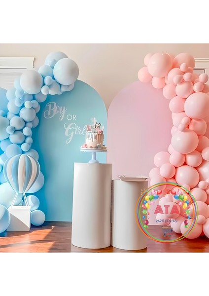 ^^ Doğum Günü Konsepti *Makaron Pembe*Makaron Mavi* 100 lü Balon Zinciri Parti Seti modelleri
