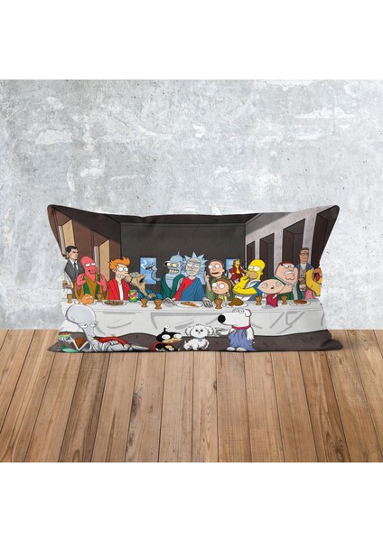 Champions Last Supper 30CM x 50CM Çift Taraflı Kırlent Kılıfı