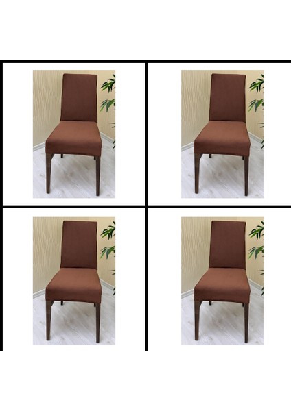 4 Adet Süet Detaylı Angora Kumaş Sandalye Kılıfı Yıkanabilir Likralı Esnek Lastikli, Sandalye Örtü fiyatları