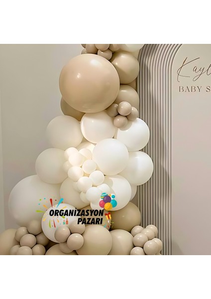 Balon Seti Deniz Kumu-Beyaz 60 Lı Balon Zinciri Seti fırsatları