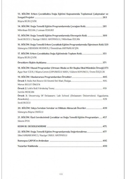 Erken Çocukluk Eğitim Programlarında Doğa Eğitimi & Zerrin Mercan