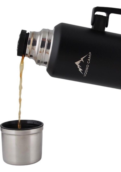 1,5 Lt Kulplu Paslanmaz Çelik Termos