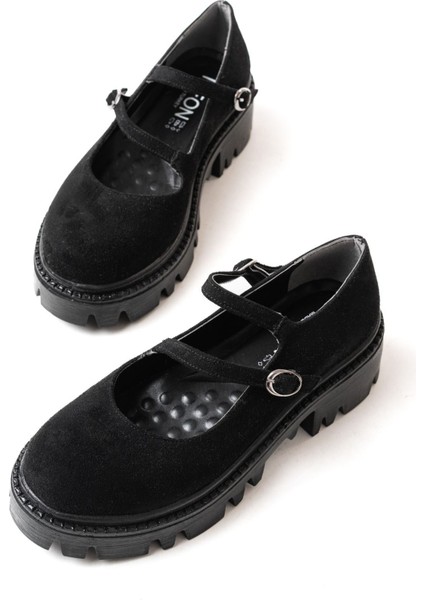 Siyah Süet Günlük Yüksek Tabanlı Loafer Ayakkabı fırsatları