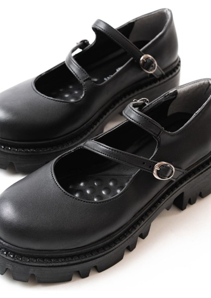 Siyah Günlük Yüksek Tabanlı Loafer Ayakkabı modelleri