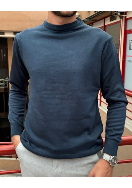 Erkek, Bisiklet Yaka, Slim Fit, Old Money, Yün-Akrilik Elyaf, Triko Kazak PLTK03 fiyatları