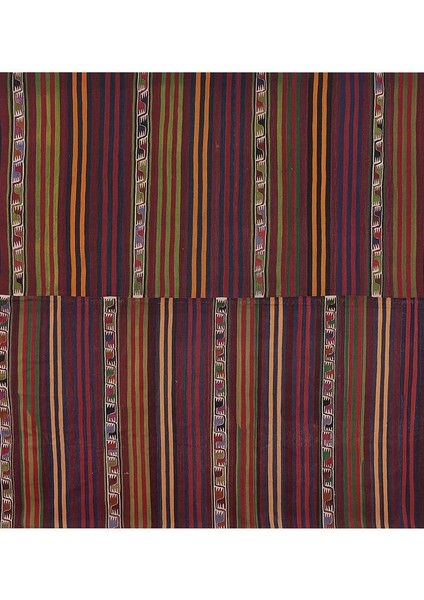 El Dokuma Kilim Geometrik Desenli Halı 296X390 cm