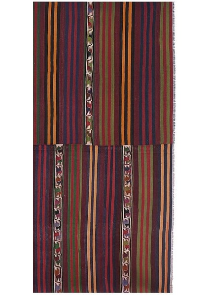 El Dokuma Kilim Geometrik Desenli Halı 296X390 cm