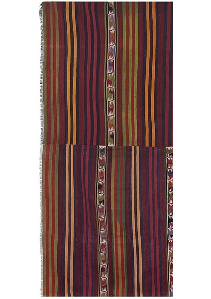 El Dokuma Kilim Geometrik Desenli Halı 296X390 cm