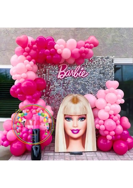 ^^ Doğum Günü Konsepti *Fuşya*Şeker Pembe*Makaron Pembe* 100 lü Balon Zinciri Parti Seti