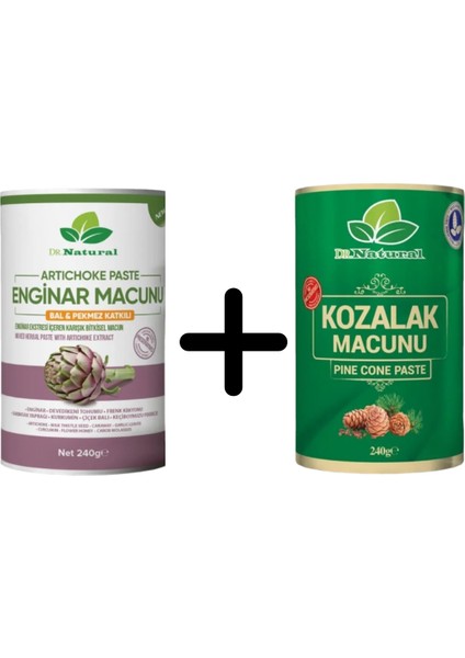 Dr. Natural Enginar Macunu 240 Gr. ve Kozalak Macunu 240 Gr.