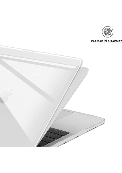 Macbook Air 13.6" M3 A3113 Kılıf Kristal Ön Arka Şeffaf Kapak Kılıf Koruma