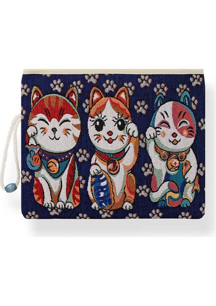 Kedi Desen Goblen El Çantası