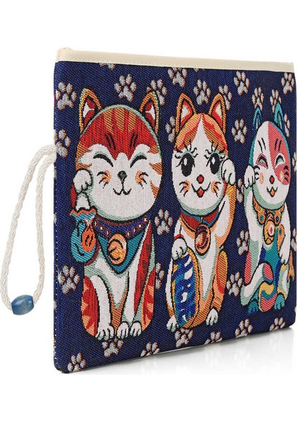 Kedi Desen Goblen El Çantası