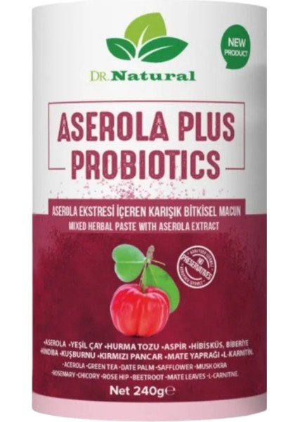 Dr. Natural Aserola Plus Bitkisel Macun 240 Gr. ve Hindiba Kahvesi 5 Gr. x 30