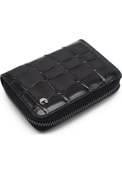 Siyah B.kroko Unisex Deri Cüzdan 24375B7K