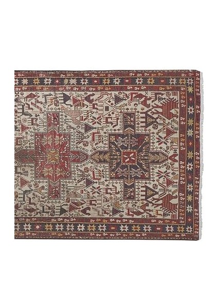 Hayvan Desenli Iran Sumak Kilimi 108 x 278 cm