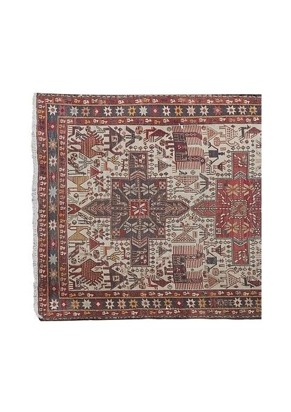 Hayvan Desenli Iran Sumak Kilimi 108 x 278 cm