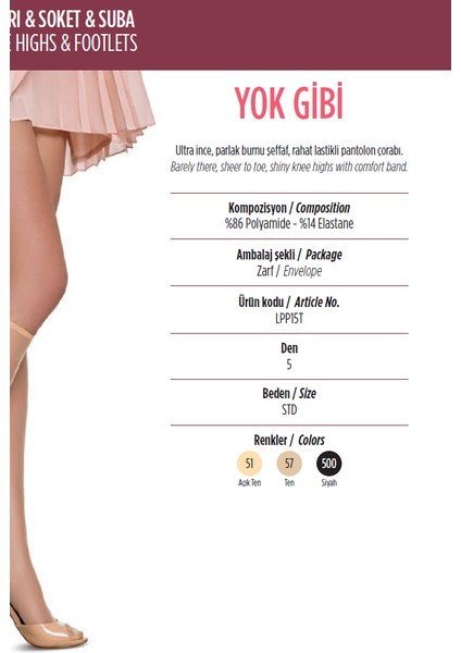 Açık Ten Parlak. 5 Den. Yok Gibi. Burnu Şeffaf. Ultra Ince.bb Crem Etkisi. Yaz Işığı. Pantolon Çorabı. Renk:51 fiyatları