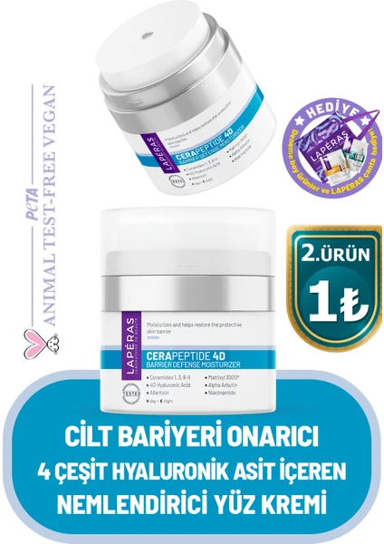 CeraPeptide 4D Cilt Yenileyici Bariyer Onarıcı Ton Eşitleyici Nemlendirici Yüz Kremi 50 ml