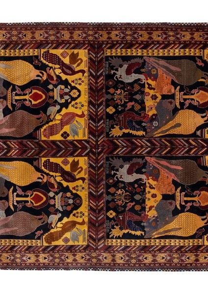 El Dokuma Afgan Halısı 202 x 302 cm