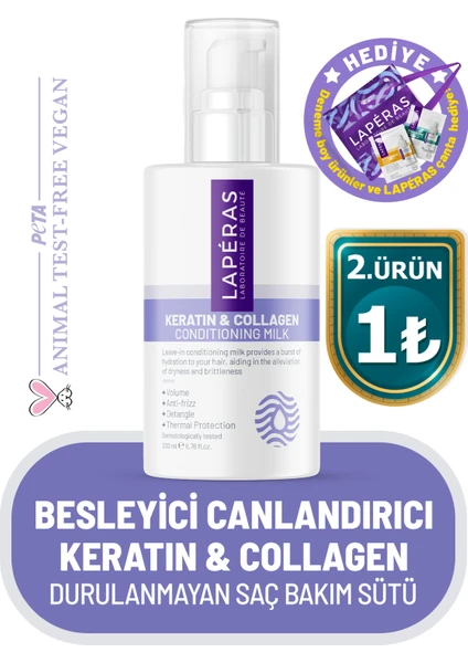 Besleyici Canlandırıcı ve Koruyucu Keratin & Collagen Saç Bakım Sütü 200 ml