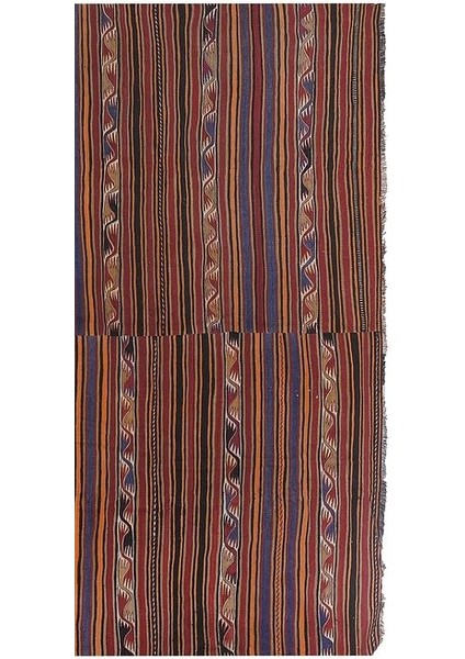 El Dokuma Kilim Çizgi Desenli Halı 277 x 344 cm