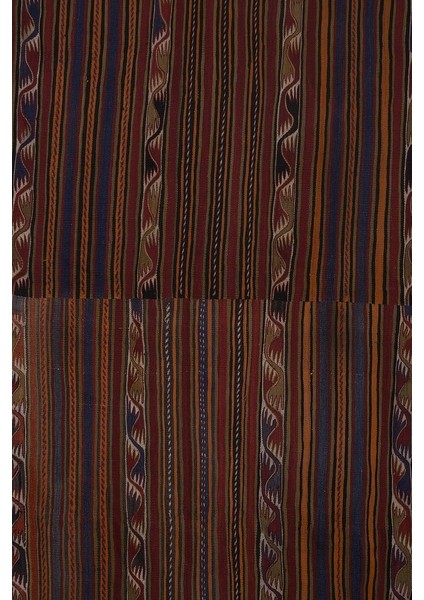 El Dokuma Kilim Çizgi Desenli Halı 277 x 344 cm