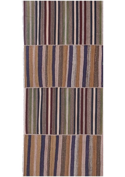 El Dokuma Kilim Çizgi Desenli Halı 270X340 cm
