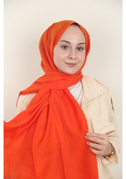 Oranj Quaj Ipek Keten Şal