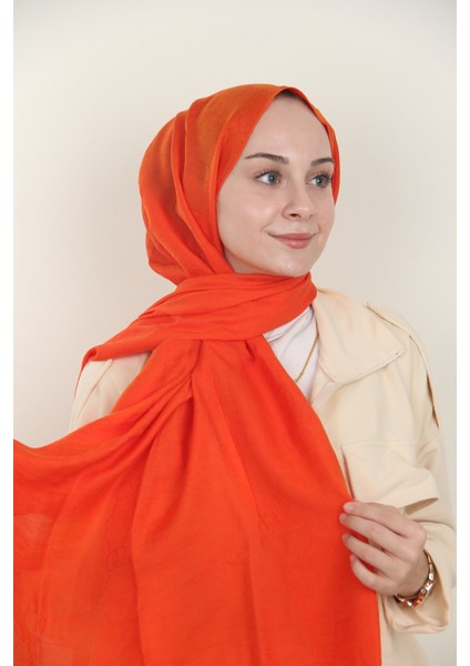 Oranj Quaj Ipek Keten Şal