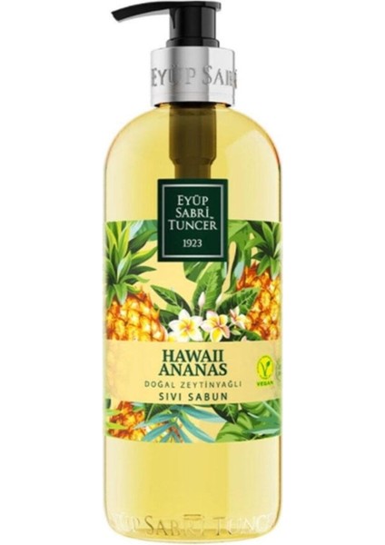 Doğal Zeytinyağlı Sıvı Sabun Hawaii Ananas 500 ml x 3 Adet