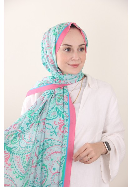 Pembe Silk Home Desenli Viskon Soft Şal