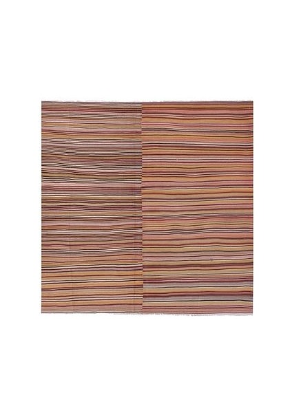 El Dokuma Kilim Çizgi Desenli Halı 285 x 302 cm