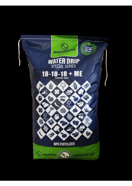 Npk 18-18-18+Me Water Drip Damlama Gübresi 25 Kg modelleri