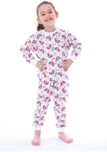 3-8 Yaş %100 Pamuk Paw Patrol Desenli Uzun Kollu Kız Çocuk Pijama Takımı